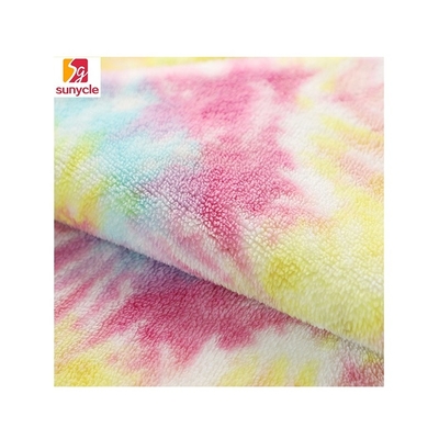 Cà vạt Nhuộm Cầu vồng Hàng may mặc mềm Sherpa 240gsm 150D