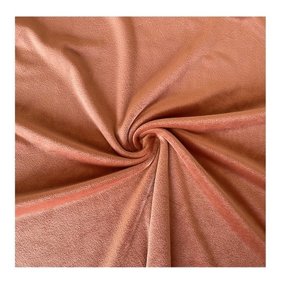 Spandex Polyester Màu rắn Vải siêu mềm San hô Màu đỏ hai mặt