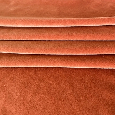Spandex Polyester Màu rắn Vải siêu mềm San hô Màu đỏ hai mặt