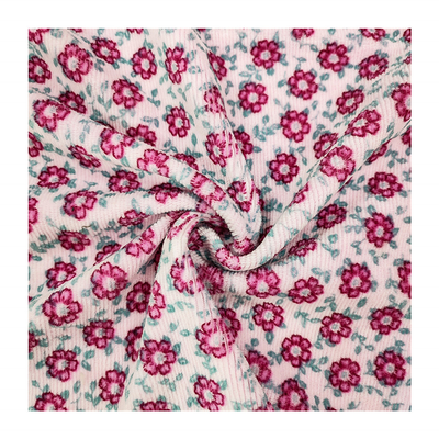 Vải nhung Jacquard Velour in hoa 310gsm 100% Polyester