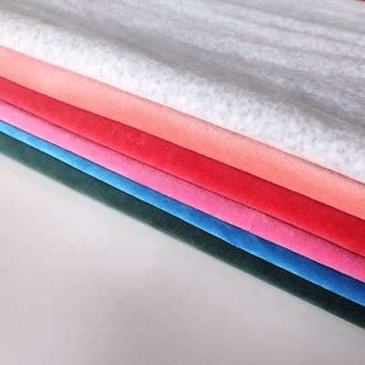 240gsm Velour Vải nhung CVC80 CVC20 trơn 32S 100D