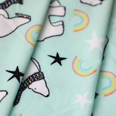 Phim hoạt hình in Velour Vải nhung 150gsm Polyester