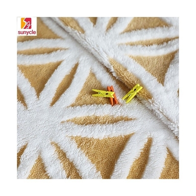 Sunflower Jacquard Shu Velveteen Vải 280gsm cho Chăn dệt gia đình Gối