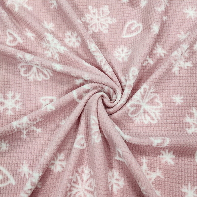 Vải Jacquard mềm in màu hồng siêu nhỏ 160gsm