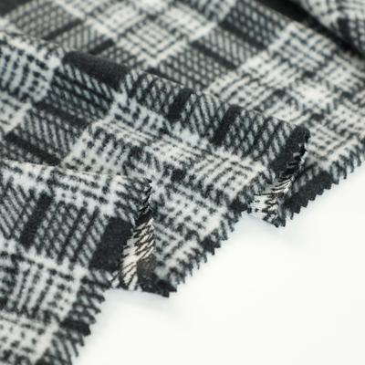 100% Polyester Cationic Micro Fleece Vải kẻ sọc In Polar cho Sofa Gối Chăn