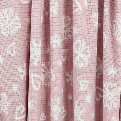 Vải Jacquard mềm in màu hồng siêu nhỏ 160gsm